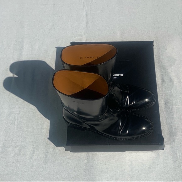 SOLD Authentic Saint Laurent Black Mid-Calf Boots - Picture 3 of 16
